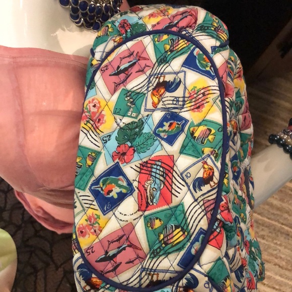 Vera Bradley Cuban Stamps Large Tote NWOT - Picture 6 of 7